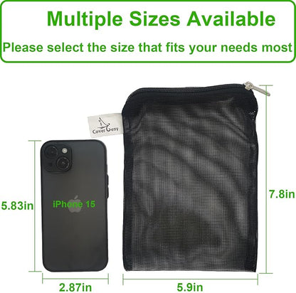 10 Pcs 5.9" x 7.8" Aquarium Filter Media Bags Large, Fish Tank Media Mesh Filter Bags with Zipper, Mesh Reusable Bags for Activated Carbon, Ceramic Rings, etc