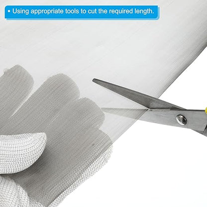 PATIKIL 40" L x 16" W Woven Wire Mesh, 120 Mesh 304 Stainless Steel Air Vent Filter Screen with Gloves for Window Security Vent Cover Filtration Animals Fence
