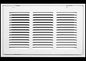 HVAC Premium 14" X 10" Steel Return Air Filter Grille for 1" Filter - Fixed Hinged - HVAC Duct Cover - Flat Stamped Face - White [Outer Dimensions: 16 5/8"w X 12 5/8"h]