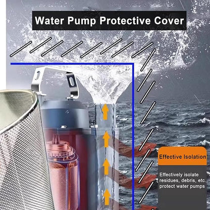Stainless Steel Pump Filter Cover Water Pump Protective Cover Sump Pump Anti-Clogging Outdoor 1mm Mesh Pump Cover Barrier Durable And Strong For Septic Tanks Farm Irri(Size:25x60cm/9.8"x23.6",Color:A)