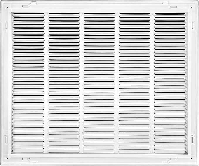 Venti Air 25" X 20" Steel Return Air Filter Grille - Removable Face/Door for 1 inch Filters - HVAC Duct Cover Grill (2-3 Business Day Delivery) [Outer Dimension: 27.5"W X 22.5" H]