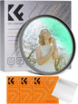 K&F CONCEPT 77mm White Mist 1/4 Filter, 18 Multi-Layer Coatings Dreamy Soft White Diffusion Filter with Cleaning Cloths for Portrait/Video/Vlog Photography