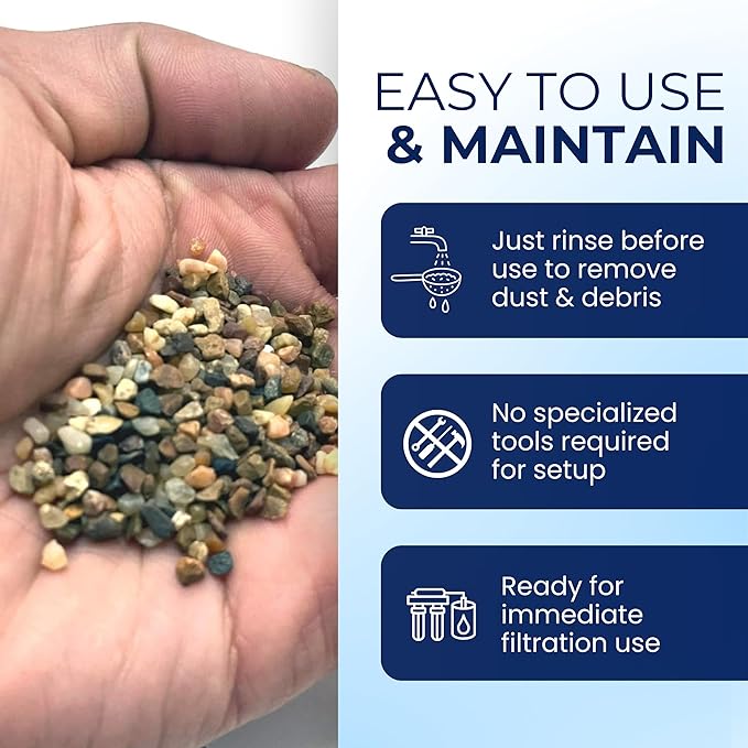 IPW Industries Water Softener Gravel - Garnet Filter Bed Media for Filter Tanks, Water Conditioners, and Water Softeners - Pure Filtration Grade Bedding Perfect for Backwashing Tanks (15 Lbs)