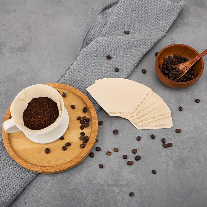 Segarty #1 Coffee Cone Filters, 400 Count Pack Size 1-2 Cup Natural Unbleached Brown Paper Disposable Pour Over Maker Basket Dripper for Most Brewer Machine for Home, Office, Cafetera