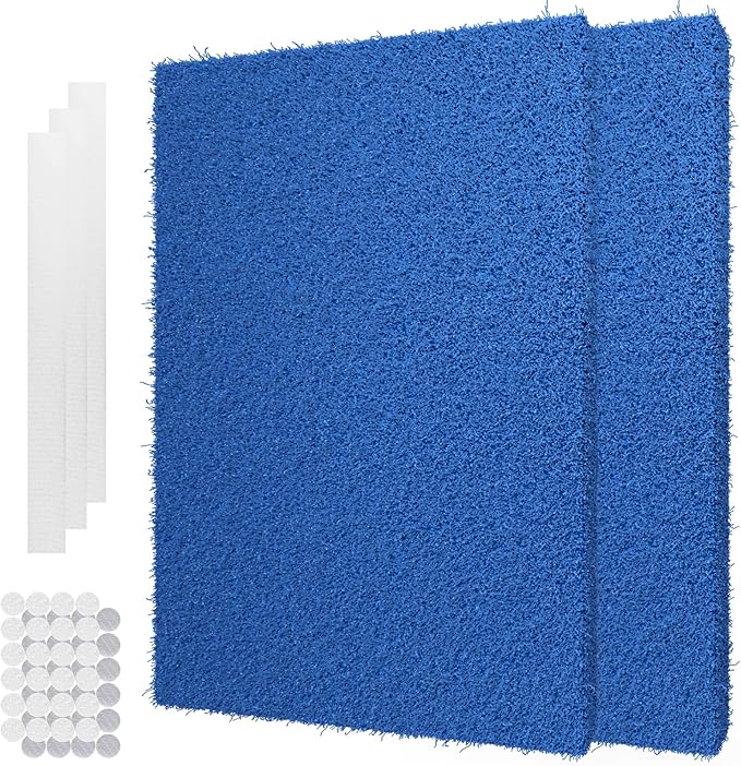 Reusable Air Filter 20x30x0.5,2 Packs Cut to Fit Furnace Filters,MERV 6 Electrostatic Washable Air Filter for HVAC,Mobile,Replacement Air Conditioner Filters,24 PCs Hooks
