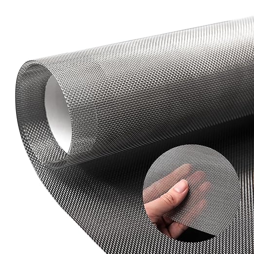 16x40 Inch Wire Mesh Roll, 20 Mesh Stainless Steel Mesh, Never Rust Sturdy Metal Mesh Screen for DIY Projects, Vent, Cage, Garden, Window Screen, Filter Mesh