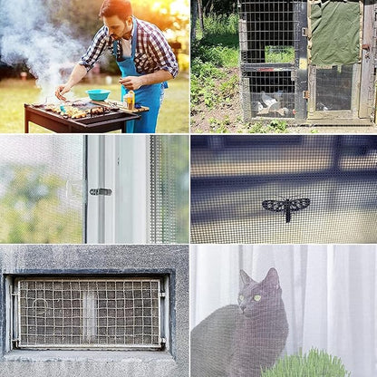 Stainless Steel Woven Wire Mesh, 14 Mesh Rodent Control Cage Net Garden Insect Screen Corrosion-Resistant Filter - 1.54mm Hole