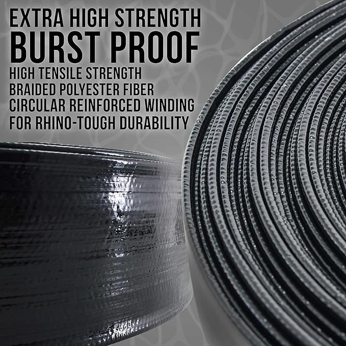 U.S. Pool Supply Pool Backwash Hose 1 1/2 Inch Diameter x 25 Feet - Discharge Hose for Pump, Sand Filter & Sump Pump Hoses - Burst Resistant Lay Flat Drainage Hoses for Inground & Above Ground Pools