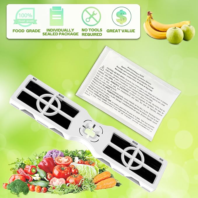 3 Replacement RAF-2 Air Filter (FRGPAAF2) And 3 Pack PK-1 Produce Saver Refills for Frigidaire Pure Air Produce Keeper FRPAPKRF2PK FRPAPKRF, Compatible with Frigidaire Crisp Seal Fresh System