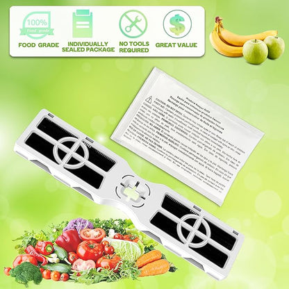3 Replacement RAF-2 Air Filter (FRGPAAF2) And 3 Pack PK-1 Produce Saver Refills for Frigidaire Pure Air Produce Keeper FRPAPKRF2PK FRPAPKRF, Compatible with Frigidaire Crisp Seal Fresh System