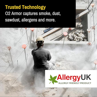 O2 Armor Nose Filters for Welders & Allergies - Nose Filter for Dust - Nasal Filters for Welding - Nose Dust Mask for Construction (10 Pack, Size X-Small)