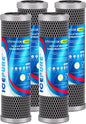 ICEPURE 1 Micron 10" x 2.5" Whole House Upgraded Coconut Shell Activated Water Filter Lead Remove Filter Cartridge Replacement for WFPFC8002, SCWH-5, WHCF-WHWC, FXWTC, CTO10-CQB, RO Unit, 4PACK