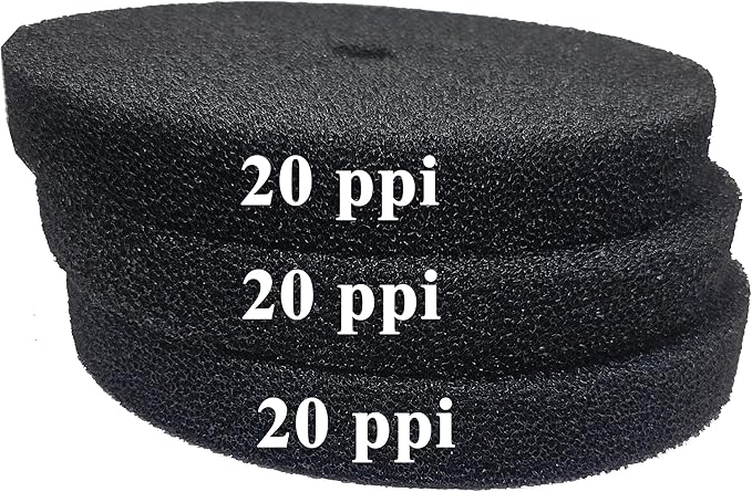 Aquarium Pond 5 Gallon Bucket DIY Bio Sponge Filter Media Pad Rounded 11x11 (20ppi 3 Pack)