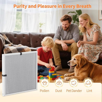 2-Pack 21x21x1 MERV 8 Reusable & Washable Electrostatic Air Filters - Long-Lasting Filter for HVAC, Furnace & Air Conditioner Units, Actual Size: 20-5/8” x 20-5/8” x 7/8”