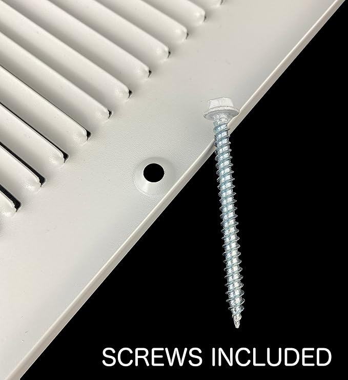 Fits 8x8 Duct Opening | Steel Return Air Grille by Handua | Vent Cover Grill for Sidewall and Ceiling | White | HVAC Cold Air Intake Grille | Outer Dimensions: 9.75"W X 9.75"