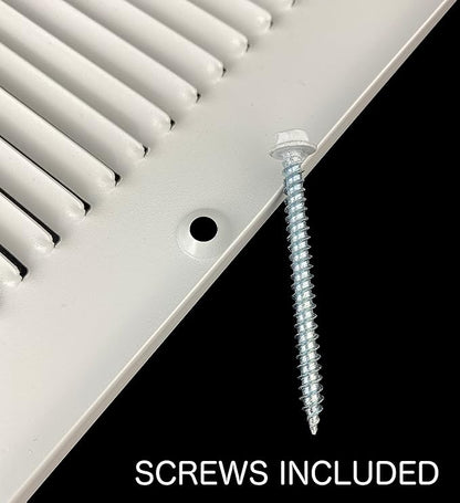 Fits 22x16 Duct Opening | Steel Return Air Grille by Handua | Vent Cover Grill for Sidewall and Ceiling | White | HVAC Cold Air Intake Grille | Outer Dimensions: 23.75"W X 17.75"