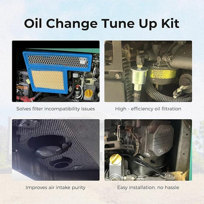 Tune Up Kit for Onan RV QG 5500 7000 Generator Marquis Gold Platinum EF/HGJAA/HGJAB/HGJA, with 149-2341 Fuel Filter, 140-3116 Air Filter, 122-0836 Oil Filter & Wrench, 167-1638 Spark Plug & Gap Tool