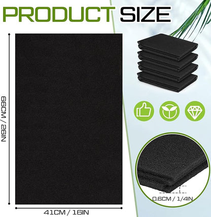 Nuanchu 4 Pack 26" x 16" x 1/4" Mobile Home Furnace Door Filter Furnace Parts Foam Door Filter Washable Reusable Cut to Fit Replacement for Mobile Manufactured Modular Homes Air Conditioner