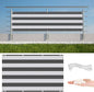 Fence Privacy Screen 6.6' x 9.8' UV Protection Weather Resistant Waterproof Privacy Screen for Fence, Included Cable Ties Customized size for Outdoor, Patio, Deck, Backyard Porch Privacy, Gray Stripes
