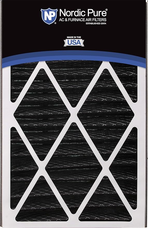 Nordic Pure Air Bear Cub 16x25x3 (Actual Size: 15 13/16 x 24 5/16 x 3) Replacement Carbon Odor Reduction Merv 8 Air Filters 3 Pack