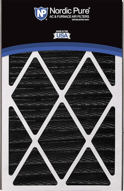 Nordic Pure Air Bear Cub 16x25x3 (Actual Size: 15 13/16 x 24 5/16 x 3) Replacement Carbon Odor Reduction Merv 8 Air Filters 3 Pack