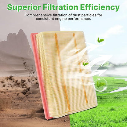 2PCS Engine Air Filters Fit for Nissan Pathfinder 2022-2025 2026, Infiniti QX60 3.5L 2022-2025 2026 Air Filter for My Car Replacement Engine Filter Automotive Accessories# 16546-6TA0A PA99868