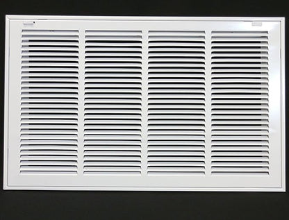 HVAC Premium 24 x 14 Duct Opening Steel Return Air Filter Grille, for 1-inch Filter, Removable Door, Flat Stamped HVAC Vent Cover Grille, Outer Dimensions 26.5 x 16.5