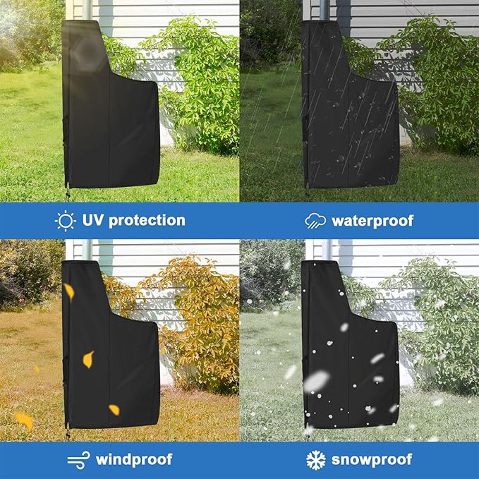 Soft Water System Cover - Outdoor Protective Enclosure with Zipper | Oxford Fabric Guard for Water Softener, All Season Heavy Duty Protector, Waater Filter Cover for Year Round Home Indoor Outdoor