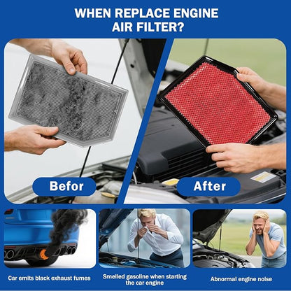 Cabin&Engine Air Filter Accessories for for Silverado 1500(2019-2026), Sierra 1500(2020-26), Suburban(2021-26), Tahoe(2021-26) Activated Carbon Engine Cabin Air Filter Replacement for CF11966 84121217