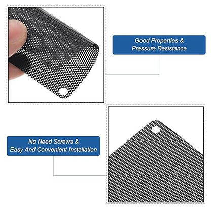 MECCANIXITY 20PCS PC Dust Filter, 80mmx80mm PVC Computer Case Cooler Dustproof Mesh Cover Fan Grills for Computer Chassis Speaker, Black