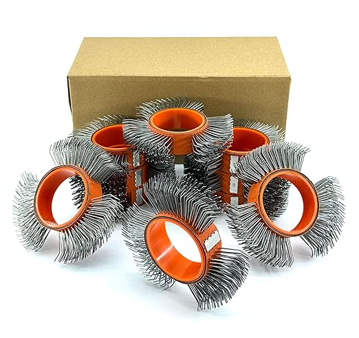10PCS, Abrasive Carbon Steel Belt/Replacement Coarse Wire Wheel/Rust Removal/Metal Blaster Clearing/Bristle blasting for Efficient Surface Preparation (0.7mm Carbon Spring Steel, A Box with Ten Belts)