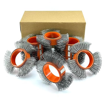 10PCS, Abrasive Carbon Steel Belt/Replacement Coarse Wire Wheel/Rust Removal/Metal Blaster Clearing/Bristle blasting for Efficient Surface Preparation (0.7mm Carbon Spring Steel, A Box with Ten Belts)