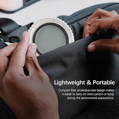 Astromania Telescope Moon Filter 2 inch, Neutral Density Telescope Filter ND96-0.3 with 50% Light Transmission Reduces Moon Glare&Enhances Lunar Crater Detail, Work with Telescope Accepts 2" Eyepiece