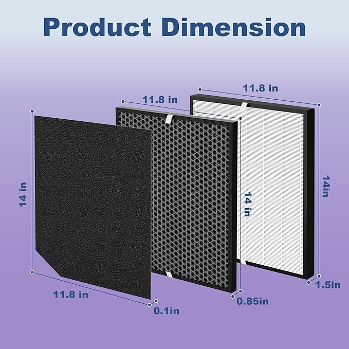 (7 Pack) Replacement Filter Compatible with AD2000 Air Puri-fier, Includes 1 High Performance Filters + 2 Carbon Replacement Filters + 4 Pre-filters