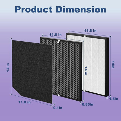 (7 Pack) Replacement Filter Compatible with AD2000 Air Puri-fier, Includes 1 High Performance Filters + 2 Carbon Replacement Filters + 4 Pre-filters