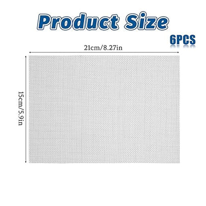6 Pack 8.27 x 5.9 Inch Stainless Steel Wire Mesh Screen, 20 Mesh Woven Metal Wire Net for DIY Projects, Vent, Cage, Garden, Window, Easy to Cut and Resistant to Rust, Prevents Rodents from Enter