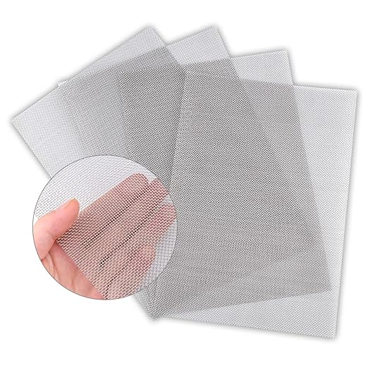 Valchoose 4PACK Stainless Steel Woven Wire Mesh Never Rust, Air Vent Mesh 11.8"X8.2"(300X 210mm), Hard and Heat Resisting Screen, 1mm Hole 20 Mesh Easy to Cut for Rodents Filters Window DIY Projects