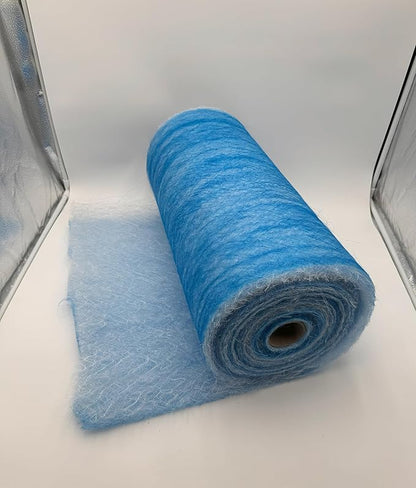 Paint Booth Exhaust Fiberglass Filter Roll, Blue/White Paint Arrestor for Spray Booth (40.5" x 100ft)