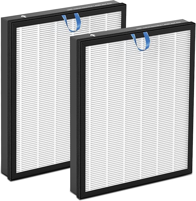 Vital 200S Replacement Filter Compatible for LEVOIT Vital 200S&Vital 200S-P, 3 in 1 Filtration, Particle Dust Pet Dander Filter&Smoke Smell Odor Activated Carbon Filter, Vital 200S-RF, 2Pack, White