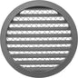 Repa Market 10" Inch Aluminum Gray Soffit Air Vent Cover - Louvered Round Gable Vent with Mesh Screen - Exhaust/Intake Ventilation Grill - House, Attic, Bathroom - Indoor/Outdoor Metal Duct Grate