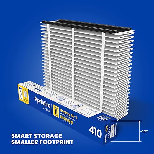 AprilAire 410 Replacement Filter for AprilAire Whole House Air Purifiers - MERV 11, Clean Air & Dust, 16x25x4 Air Filter (Pack of 4)