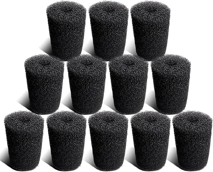 12 Packs Aquarium Fish Tank Filter Sponge, for Polaris Pool Cleaner Parts & Sweep Hose Tail Scrubbers Replacement, Fits 180 280 360 380 480 3900 Models