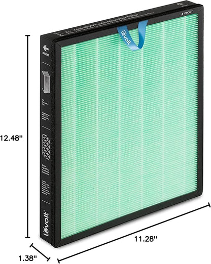 LEVOIT Genuine Vital 100S-P Air Purifier Toxin Absorber Replacement Filter, Supports HEPA Sleep Mode, High-Efficiency Activated Carbon for Removal of Odor, Pollen, Vital 100S-RF-TX, Green, 1 Pack