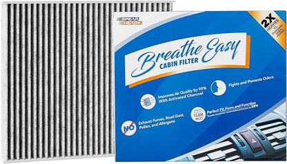 Spearhead Odor Defense Breathe Easy AC & Heater Cabin Filter | Fits 2018-25 Wrangler, 2020-25 Gladiator Like OEM | Up to 25% Longer Lasting w/Activated Carbon (BE-450)