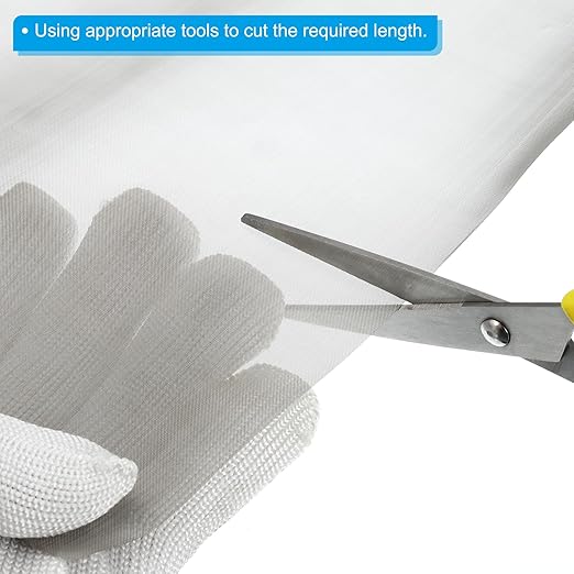 PATIKIL 40" L x 16" W Woven Wire Mesh, 100 Mesh 304 Stainless Steel Air Vent Filter Screen with Gloves for Window Security Vent Cover Filtration Animals Fence
