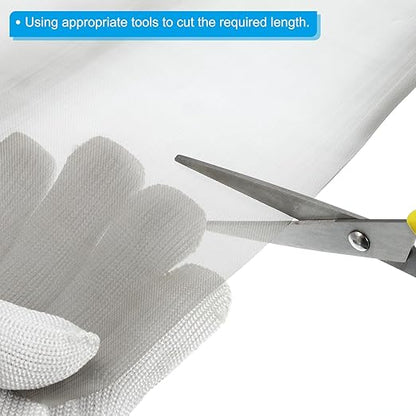 PATIKIL 40" L x 16" W Woven Wire Mesh, 100 Mesh 304 Stainless Steel Air Vent Filter Screen with Gloves for Window Security Vent Cover Filtration Animals Fence