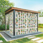 Summer Cactus Outdoor Curtains for Patio Cactus Tropical Plant Wooden Waterproof Outside Curtains with Grommet Top Weatherproof Curtain for Cabana Pergola Gazebo, 1 Panel, 54" W x 108" L