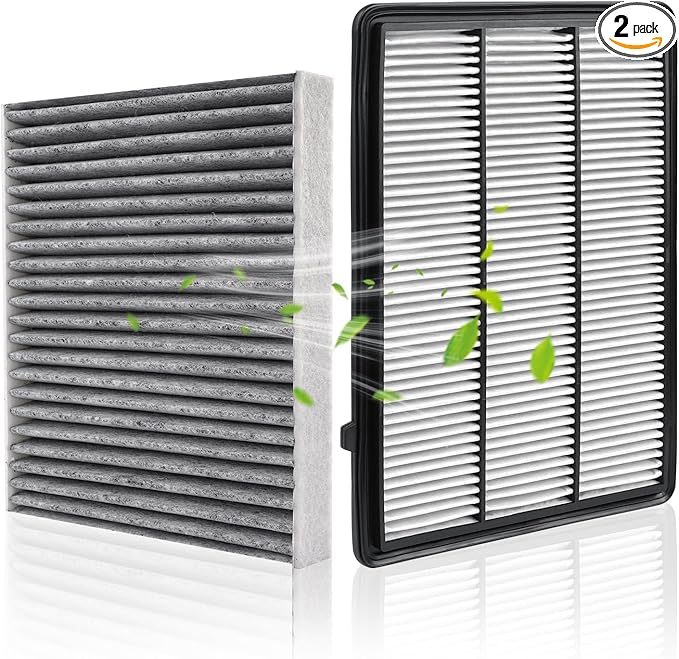 Engine & Cabin Air Filter for Infiniti QX50 2.0L 2019-2025, QX55 2022-2025 Air filter for Car Replacement 165465NA1C 272775NA1A Automotive Accessories-2 Pack