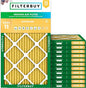 Filterbuy 12x25x1 Air Filter MERV 11 Superior Pet & Allergy Defense (12-Pack), Electrostatic Pleated HVAC AC Furnace Filters Replacement, Made in USA (Actual Size: 11.75 x 24.75 x 0.75)