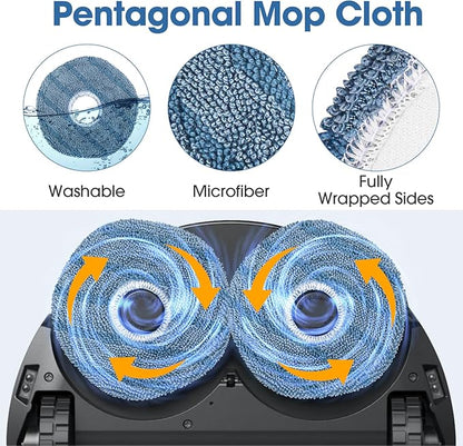 21-Pack X10 Pro Omni Replacement Accessories Kit Compatible with Eufy X10 Pro Omni Robot Vacuum Cleaner Includes Main Brushes, Filters, Dust Bags, Mop Pads, Side Brushes, Cleaning Tools